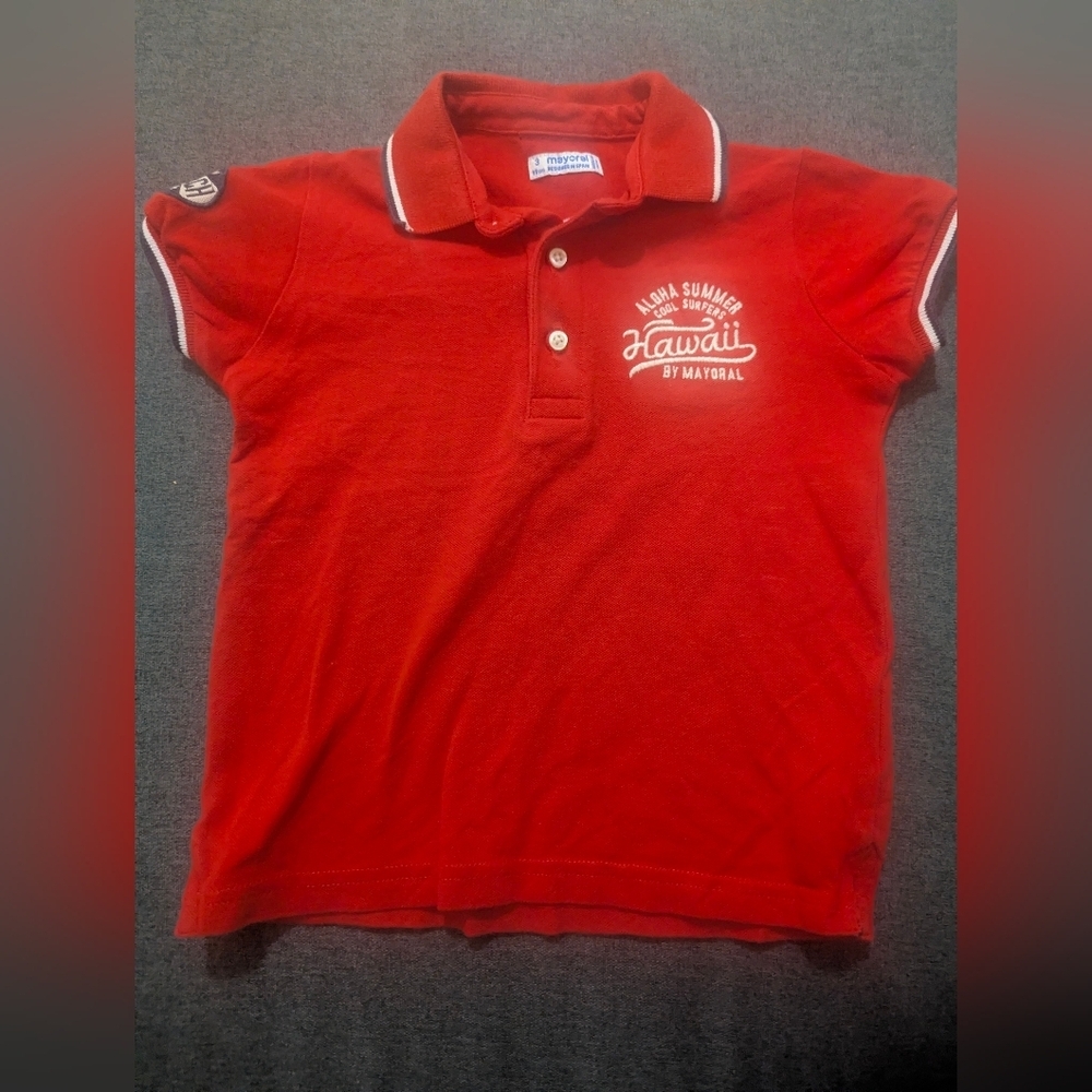 Mayoral Hawaii Red Polo Shirt